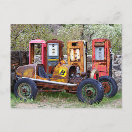 レースカー最終ピッストップト ポストカード