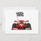 レースカー極端漫画 |背景色の選択 招待状 (裏面)