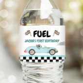 レースカー燃料ヴィンテージレーシングブルーボーイ誕生日 ペットボトルラベル