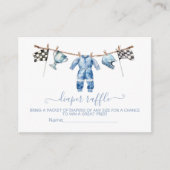 レースカー物干しおむつラッフルカード エンクロージャーカード (正面)