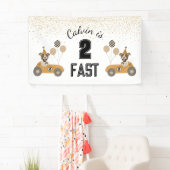 レースカー犬2速バースデーパーティー 横断幕 (インサイチュ)