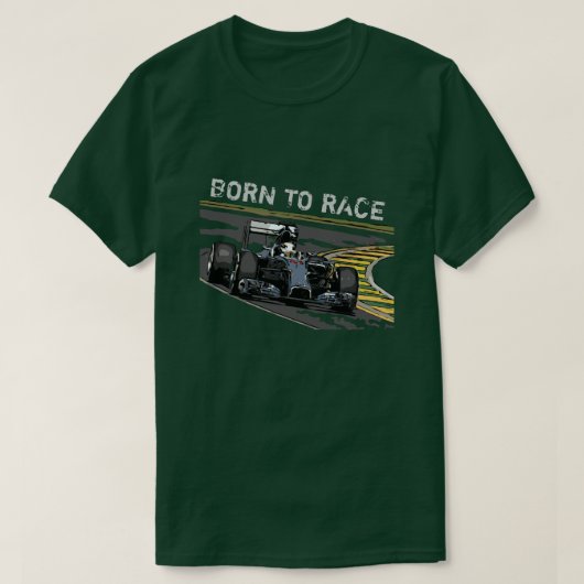 レースカー生まれ- TO RACE Tシャツ (デザイン正面)