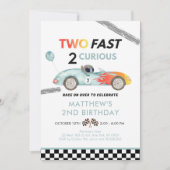 レースカー第2誕生日2速 招待状 (正面)