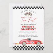 レースカー第2誕生日2速 招待状 (正面)