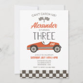 レースカー第3誕生日招待状 招待状 (正面)