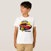 レースカー第6誕生日シャツ Tシャツ (正面フル)