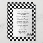 レースカー結婚ズテーマ 招待状 (正面/裏面)