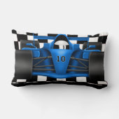 レースカー自動車レース装飾装飾用クッション ランバークッション (裏面)