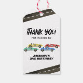 レースカー誕生日ありがとう ギフトタグ (裏面)