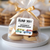 レースカー誕生日ありがとう スクエアシール