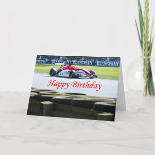 レースカー誕生日カード カード