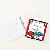 レースカー誕生日ゲストハウス ノートブック (内部)