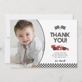 レースカー誕生日サンキューカード（写真あり） サンキューカード
