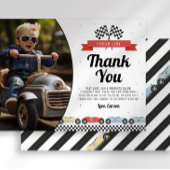 レースカー誕生日サンキューカード（写真あり） サンキューカード