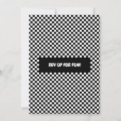 レースカー誕生日ターボホイール 招待状 (裏面)