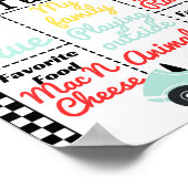 レースカー誕生日テーママイルストーンチャートポスター ポスター (角)