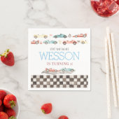 レースカー誕生日ナプキンス スタンダードカクテルナプキン (インサイチュ)