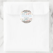 レースカー誕生日パーティステッカー ラウンドシール (バッグ)