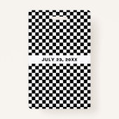 レースカー誕生日パーティピットクルーVIPパス バッジ (裏面)