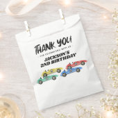 レースカー誕生日パーティーありがとう フェイバーバッグ (クリップ留めされた状態)