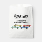 レースカー誕生日パーティーありがとう フェイバーバッグ (正面)