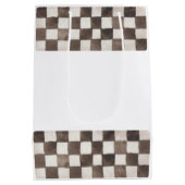 レースカー誕生日パーティーの好意バッグ ミディアムペーパーバッグ (裏面)