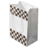 レースカー誕生日パーティーの好意バッグ ミディアムペーパーバッグ (裏面アングル)