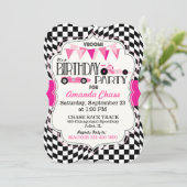 レースカー誕生日パーティーの招待状 招待状 (スタンド正面)