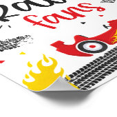 レースカー誕生日パーティーツー誕生日歓迎 ポスター (角)