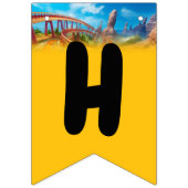 レースカー誕生日パーティーデコール – スピードテーマ バンティングフラッグ (第2の旗)