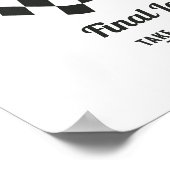 レースカー誕生日パーティー好意サイン ポスター (角)