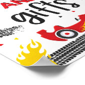 レースカー誕生日パーティー2枚の高速カードとギフト ポスター (角)