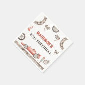 レースカー誕生日パーティー スタンダードカクテルナプキン (角)