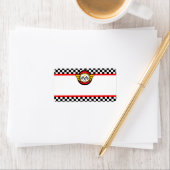 レースカー誕生日パーティー ラベル (インサイチュ)