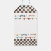 レースカー誕生日メッセージカード ギフトタグ (裏面)