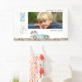 レースカー誕生日写真 横断幕 (インサイチュ)