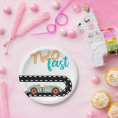 レースカー誕生日招待状セカンド誕生日アン ペーパープレート (パーティー)