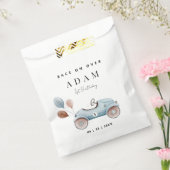 レースカー誕生日招待状、ファーストワン誕生日 フェイバーバッグ (封をした状態)