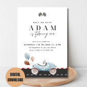 レースカー誕生日招待状、ファーストワン誕生日 招待状