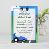 レースカー誕生日招待状 招待状 (スタンド正面)