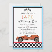 レースカー誕生日招待状 招待状 (正面)