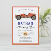 レースカー誕生日招待状 招待状 (スタンド正面)