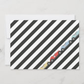 レースカー誕生日招待状 招待状 (裏面)