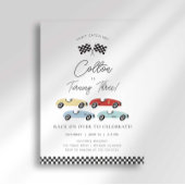 レースカー誕生日招待状 招待状