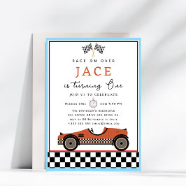 レースカー誕生日招待状 招待状