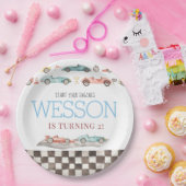 レースカー誕生日紙プレート ペーパープレート (パーティー)