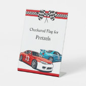 レースカー誕生日10誕生日スナックテーブル 台座サイン (正面)