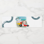 レースカー誕生日2速 ペットボトルラベル (シングルラベル)