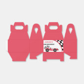 レースカー赤い誕生日パーティー フェイバーボックス (折り畳みなし)