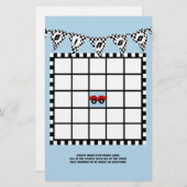 レースカー赤ちゃんシャワービンゴ (正面/裏面)